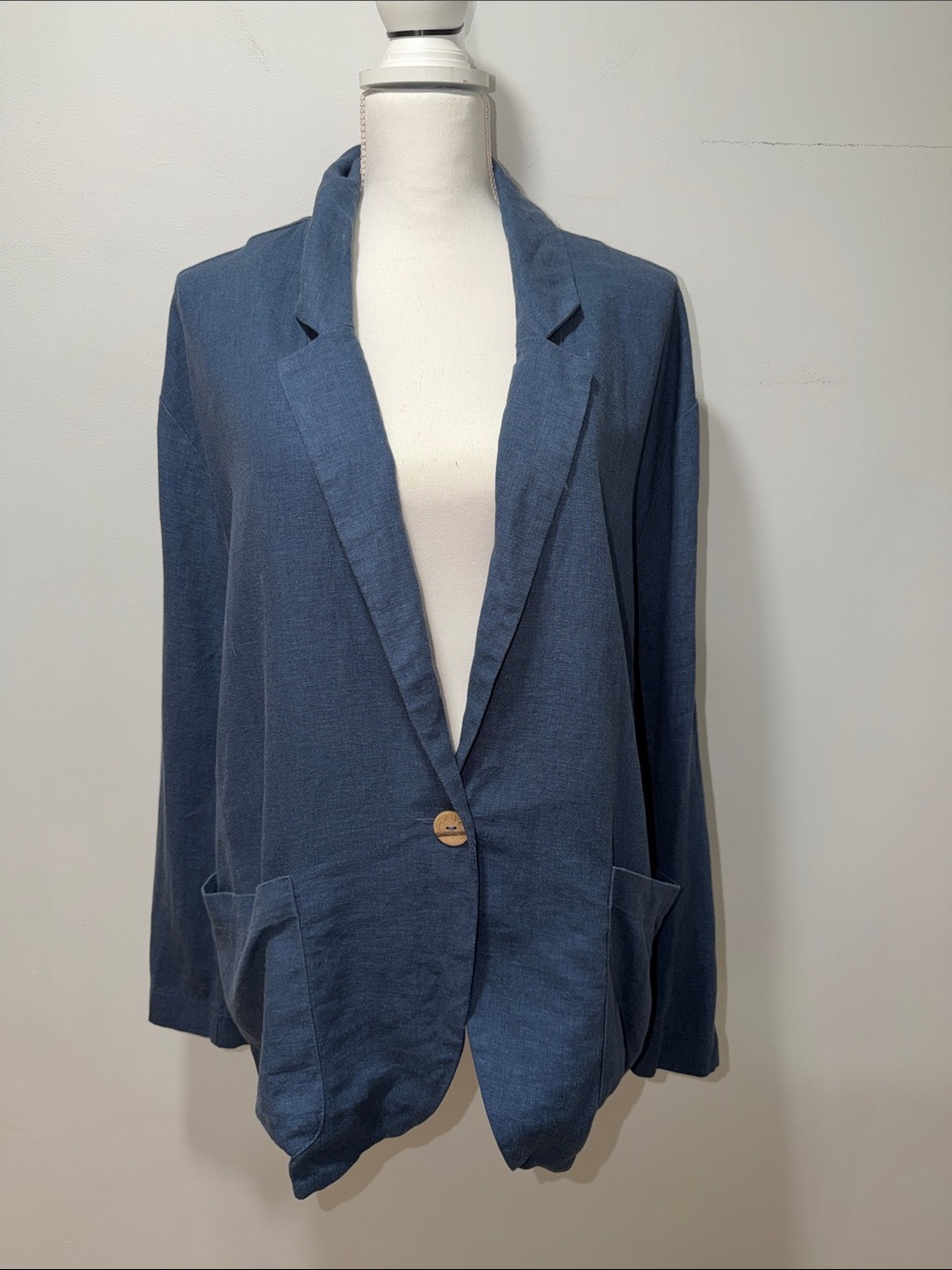 NWT‎ Vintage Havana Women’s LINEN Blazer Jacket Small Spring Coastal Nautical
